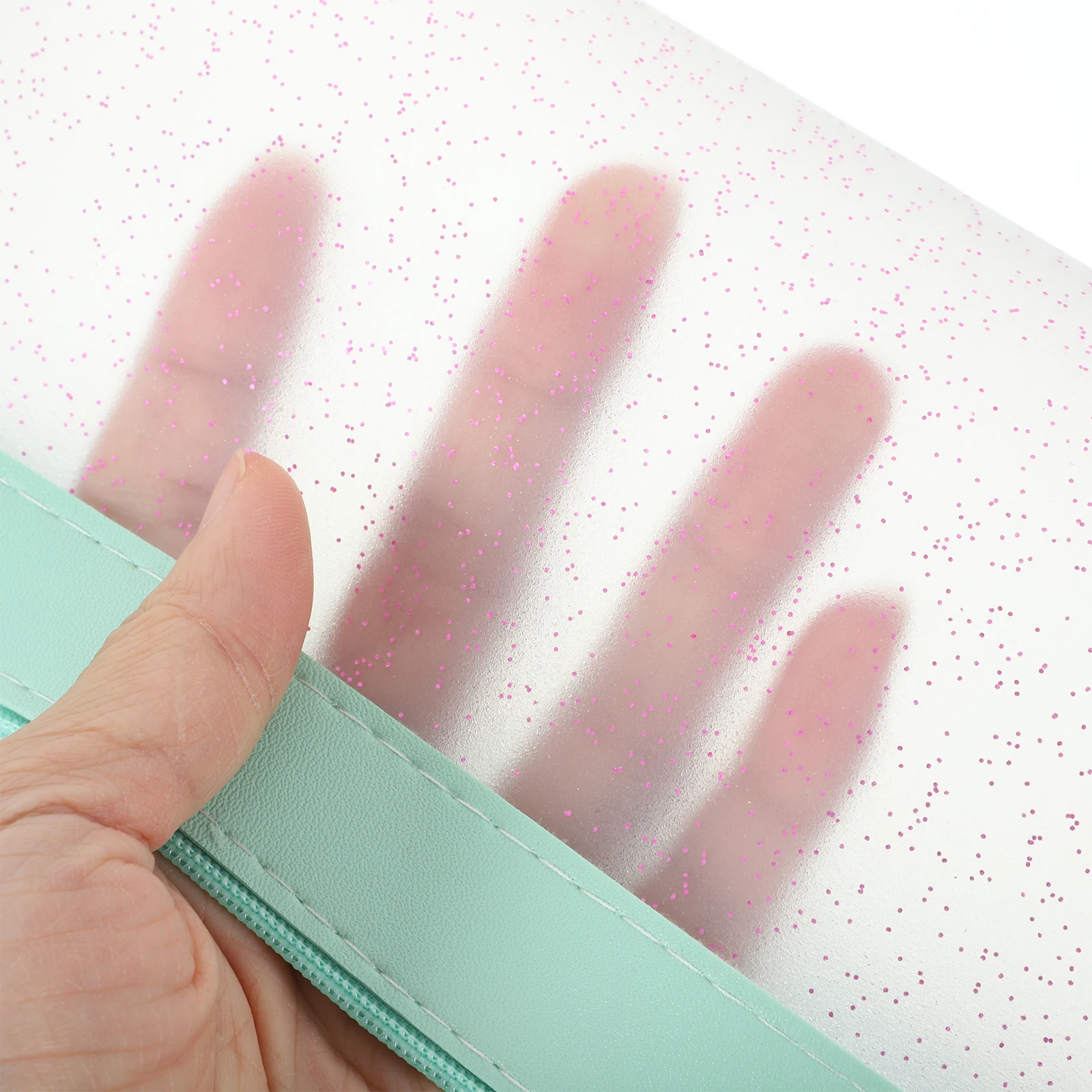 Bolsa de 3 uds con diseño de cremallera antiarañazos, bolsa de almacenamiento ligera de gran capacidad para bolígrafos, organizador de papelería transparente para estudiantes