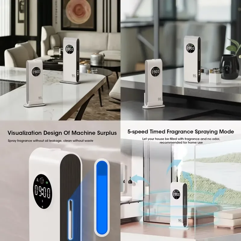 【CHIMU HOME】W7 Automatic Air Freshener Dispenser, Modern Fragrance Diffuser For Bedroom Indoor Use