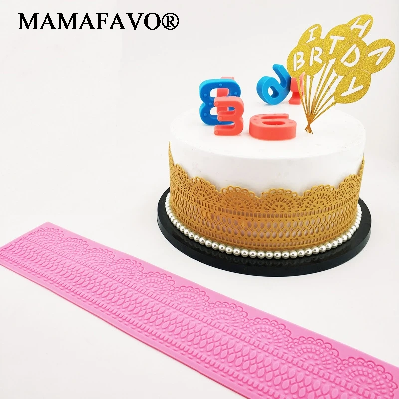Crown Pattern Lace Mat Silicone Lace Mold Sugar Craft Cake Brim Decoration Tool K911