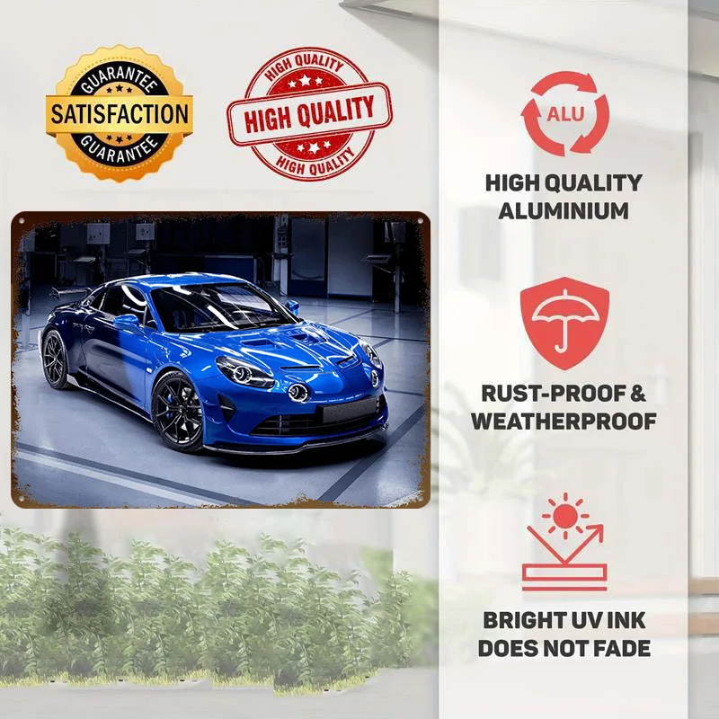 Blue Alpine A110R Ultime La Bleue Tinplate Poster Customized Wall Art Vintage Metal Signs Retro Plates for Room Ornaments House