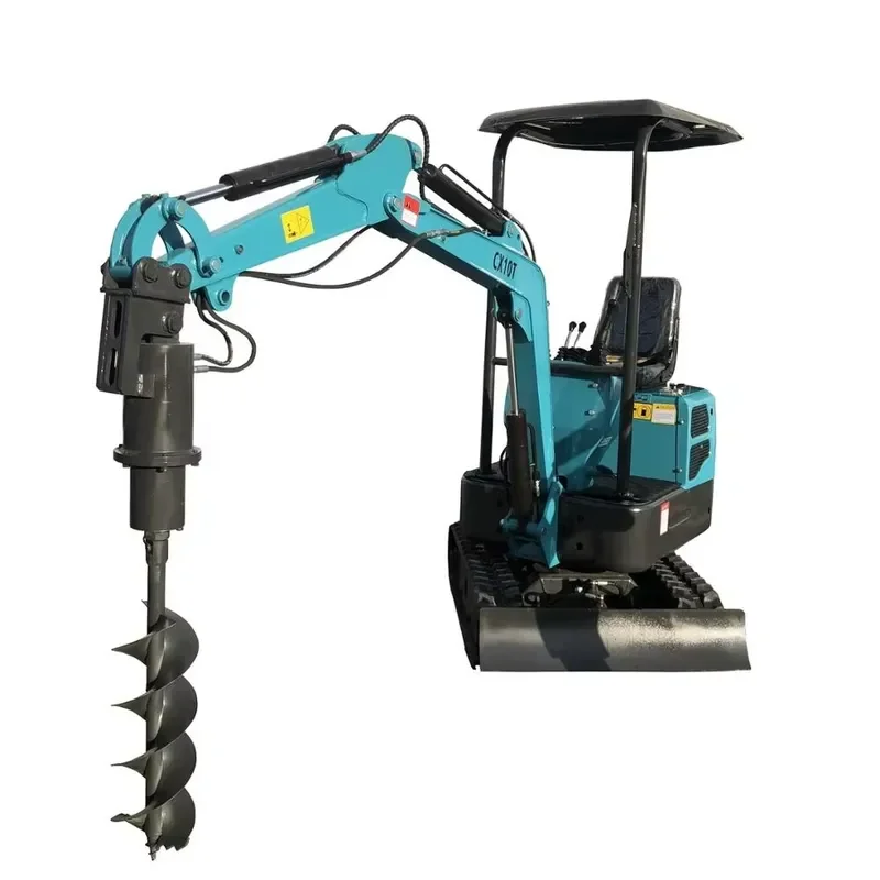 Chuangxin 1 Ton Mini Excavator Spiral Drill Bit 300mm Auger Attachment for Small Digger Earth Drilling Tool 2026 Model Parts