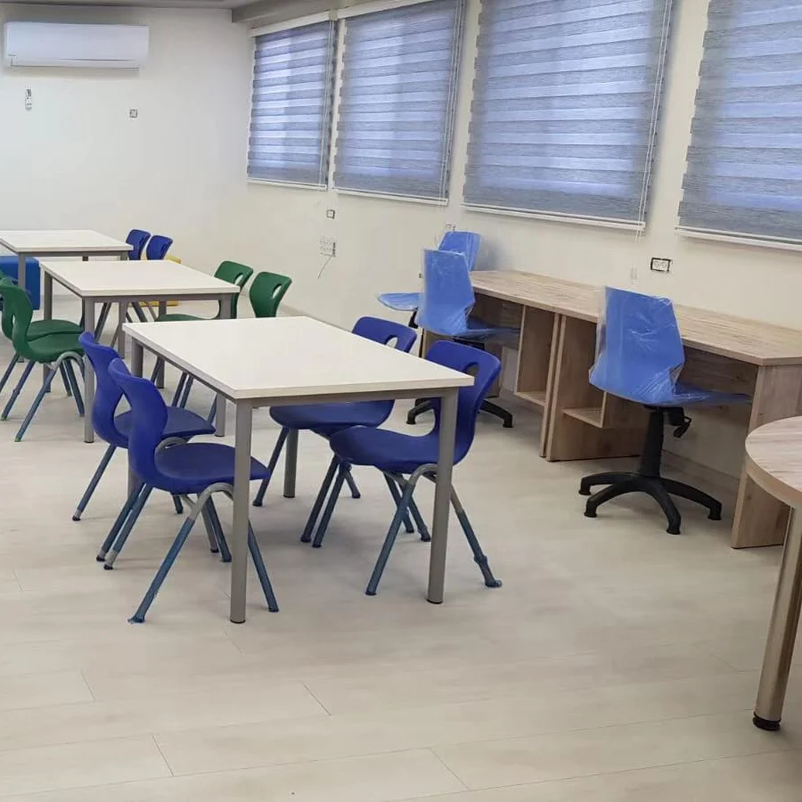 School long table classroom table and chairs set