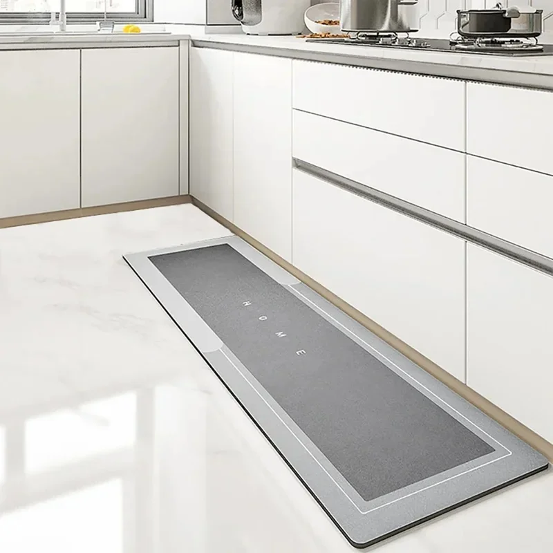 VIKAMA Modern Simple Letter Anti‑slip Kitchen Mat Set Easy Clean Waterproof Long Floor Rug For Indoor Decoration
