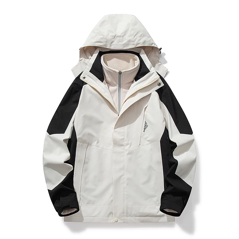 

Winter Snow Mountain Coat Warm Fleece Lined Jacket Men Ski Jacket Waterproof 3 in 1 Parkas Hooded Snowboarding Windbreaker