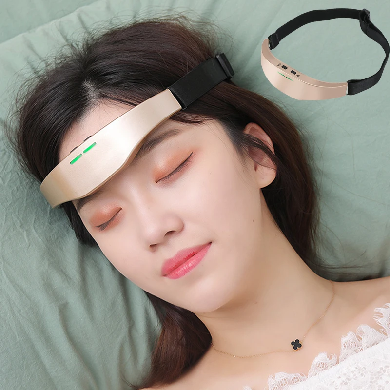 EMS Electric Head Massager Headache Relief Brain Stimulator Therapy Machine Migraine Insomnia Release Masseur Sleep Monitor