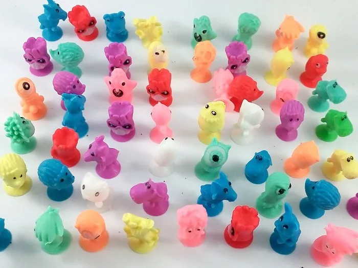 10/20/30pcs/lot Good Cupule Kids Cartoon Animal Action Figures Toys Sucker Kids Mini Suction Cup Collector Capsule Model