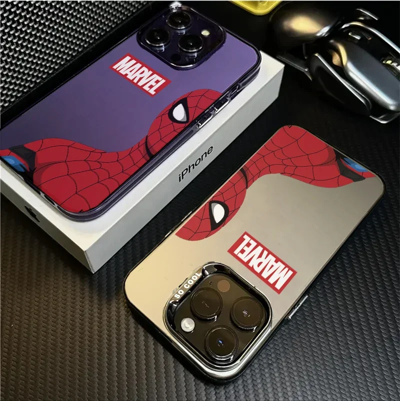 capinha capa Homem-Aranha da Marvel Fosca à prova de choque iPhone xr xs max 7/8 11 12 13 14 15 pro max plus case