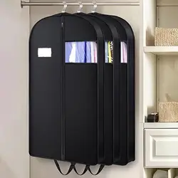 1pcs Dustproof Clothing Covers Waterproof Clothes Dust Cover Coat Suit Dress Protector Hanging Garment Bags Closet Organizer