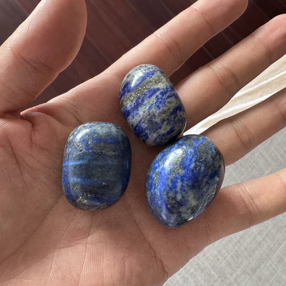 Wholesale 2pcs/lot Natural Blue Lapis Lazuli Tumbled Stone,Semi-Precious Gemstone Loose stone For Deceration 20-30mm