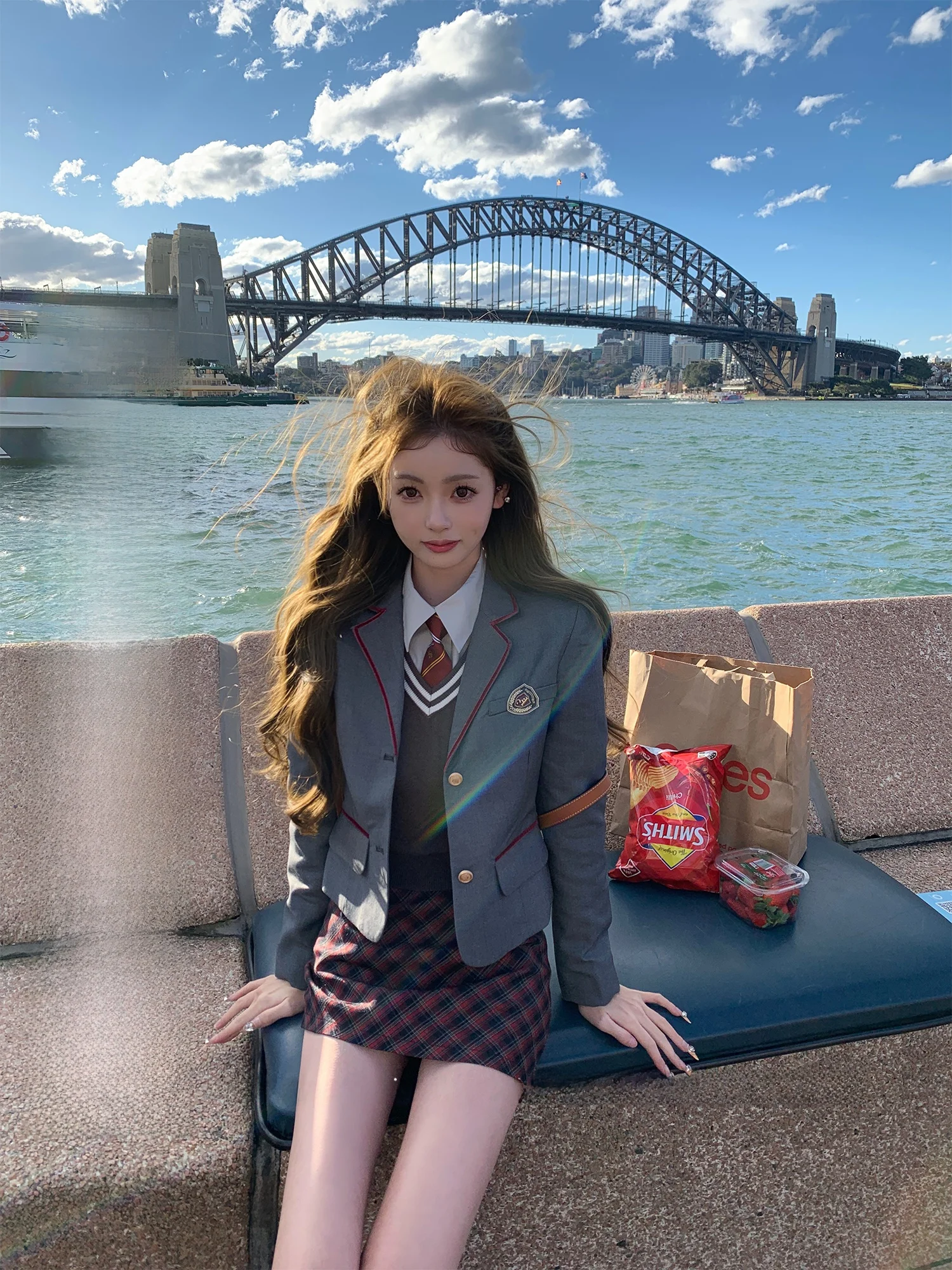 

Шкаф Lanlan's Sydney Diary School orm Костюм Жилет irt f Комплект юбки Женский модный дышащий полиэфирное волокно