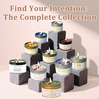 Law of Attraction Manifestation Candle |3oz Crystal Ritual Scented Candle with Natural Soy Wax Magical Gifts for Valentine's Day