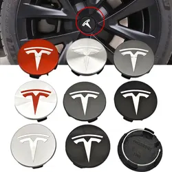 4Pcs/set ABS 56mm Tesla Original Car Wheel Center Caps Logo Emblem For Tesla Model 3 Y S X Rims Hub Cover Caps Badge Accessories
