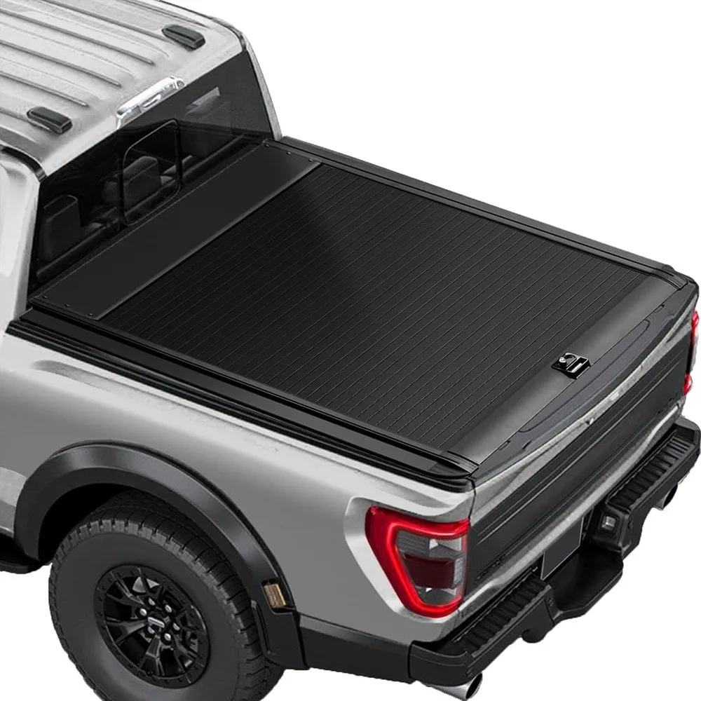 Retractable Hard Tonneau Cover with Password Lock Fits 2015 2026 Ford F 150 Raptor & Lightning (5.5ft / 66