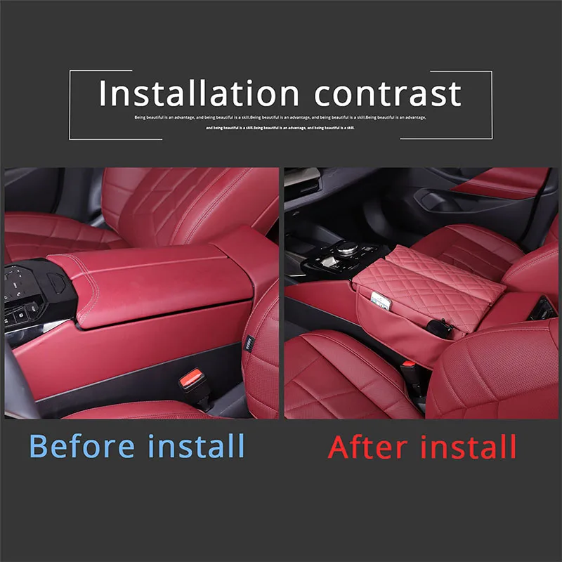 

2x Car Armrest Box Cover Cushion PU Leather Center Console Armrest Protector Pad Suitable for BMW 5 Series I5 G60 2024+
