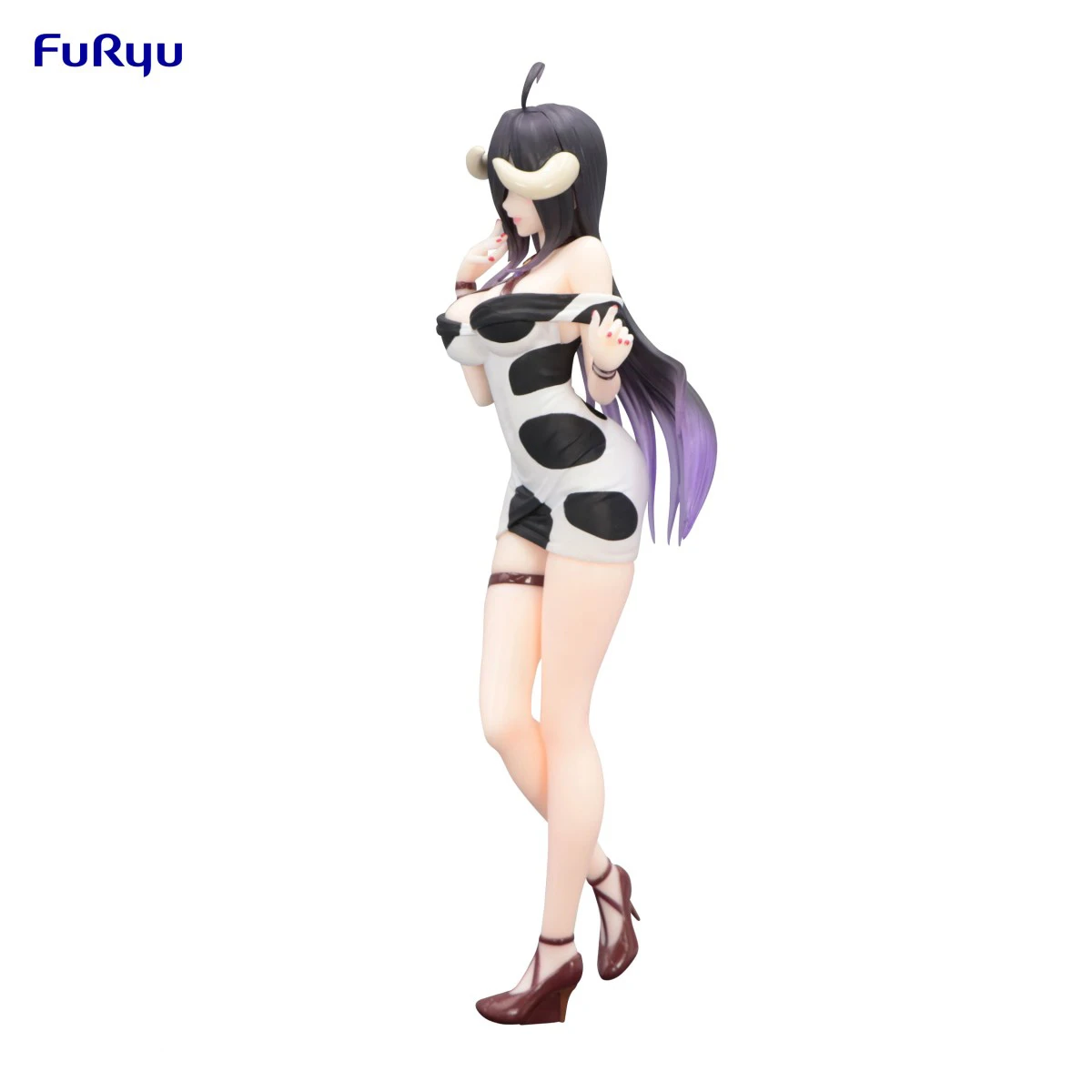 ฟูริว ทริโอ-ไทร-ไอที อัลเบโด้ ชุดเดรสสั้นสไตล์วัว ฟิกเกอร์อนิเมะ 21 ซม. วัสดุ PVC ของสะสม โมเดล ของเล่น ของขวัญ
