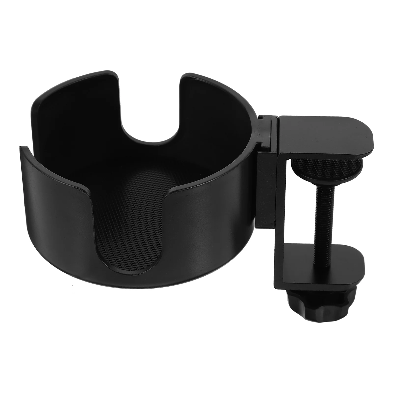 

Black Clip On Cup Holder Desk Clamp Bottle Stand Table Side Cup Holders Storage Desktop Accessories Practical Drink Rack Tumbler