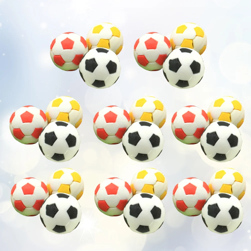 24pcs malý fotbal stylingový mazací guma zatelefonovat fotbal mazací guma guma tužka erasers nastaví kolo mazací guma guma mazací guma