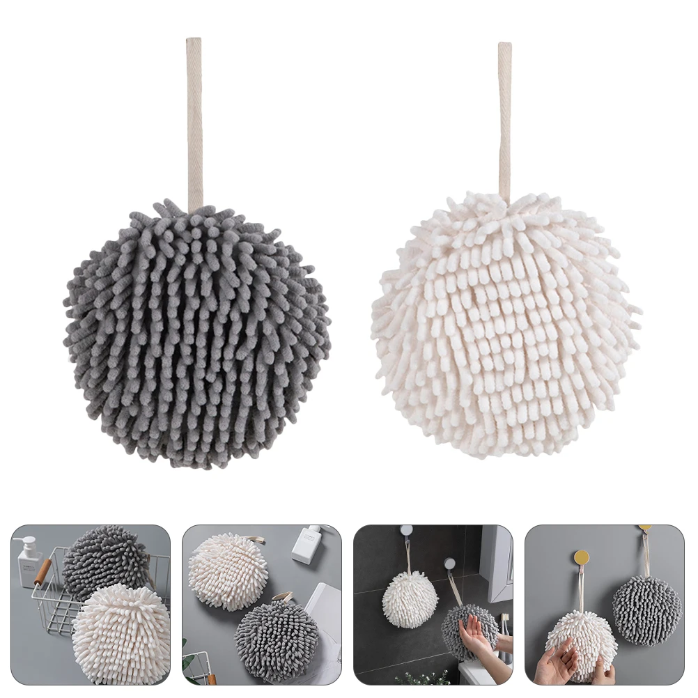 

2Pcs H Towel Water Absorbent Quick Dry Dishcloth Wiping Chenille Kitchen Cleaning Cloth No Hair Loss No Fading for Kitchenware