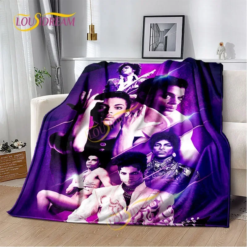 American all-round singer Prince Rogers Nelson printed DIY lightweight home thin sofa cover home office casual thermal blanket