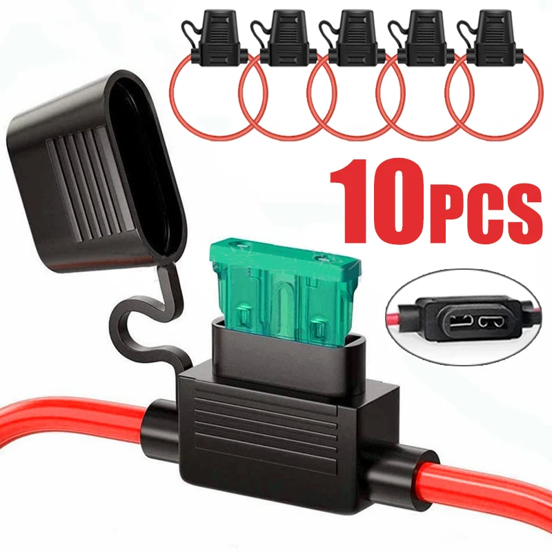 

Mini Blade Car Fuse Holder Waterproof Fuse Socket in Line Cutoff Switch Adapter Splash-proof Box Fuse Holder 12V 30A