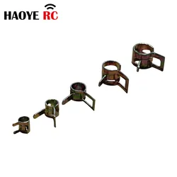 Haoye 10 Pcs 4-6mm Zinc Plating Fuel Line Retaining Clips Hose Clip Pipe Tube Metal Fuel Clip Tank Accessories For RC Accessory