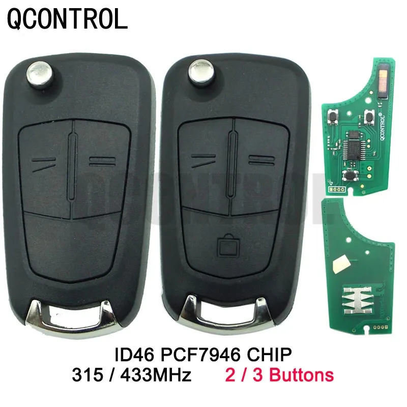 

QCONTROL 315/433MHz G3-AM433TX Remote Key Suit for Opel/Vauxhall Signium (2005 - 2007) Vectra C (2006 - 2008) ID46 PCF7946 chip