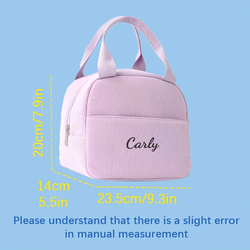 Personalisierte, thermoisolierte Lebensmittel-Tasche für Kinder, Schultaschen für Paare, Unisex, tragbare Lebensmittel-Aufbewahrungstasche, Studenten-Lunchbag – Detail 10