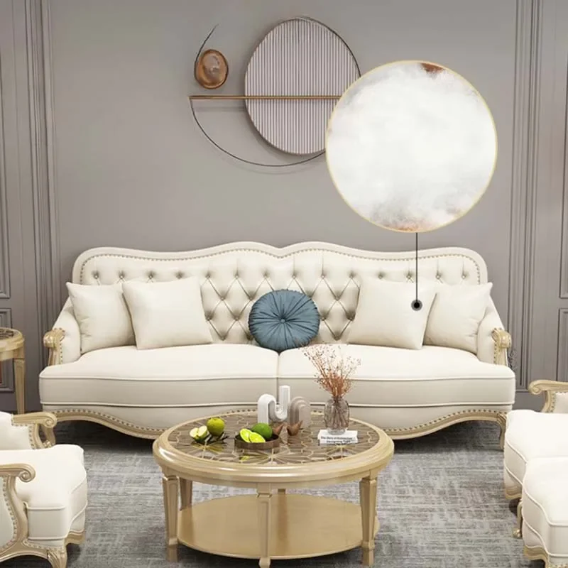 

Europe Designer Couches Square Comfortable Lounge Modern Sofa Living Room Luxury Solid Wood Divani Da Soggiorno Salon Furniture