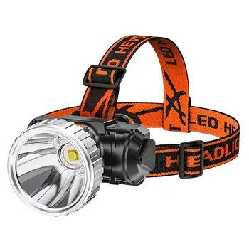 USB 충전식 LED 헤드라이트 방수 캠핑 사이클링 휴대용 미니 헤드램프, 매우 밝은 낚시 헤드 손전등
