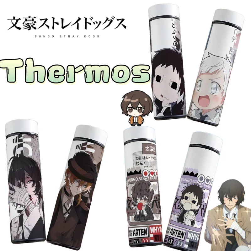 

Новая креативная милая изолированная бутылка для воды Bungo Stray Dogs Ranpo Edogawa Osamu Dazai, большая вместительная студенческая чашка из нержавеющей стали