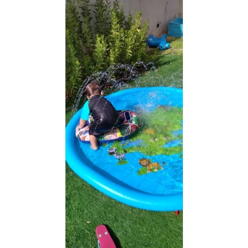 100/170 CM Kinder Spielen Wasser Matte Sommer Strand Aufblasbare Wasser Spray Pad Outdoor Spiel Spielzeug Rasen Schwimmen Pool matte Kinder Spielzeug
