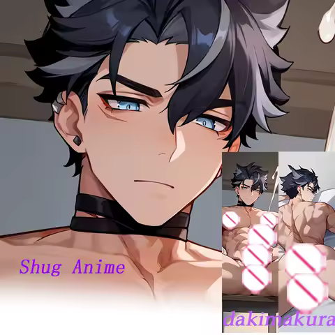 Dakimakura Anime Wriothesley Genshin Impact futa Double-sided Print Life-size Body Pillow Cover Bedding Gifts