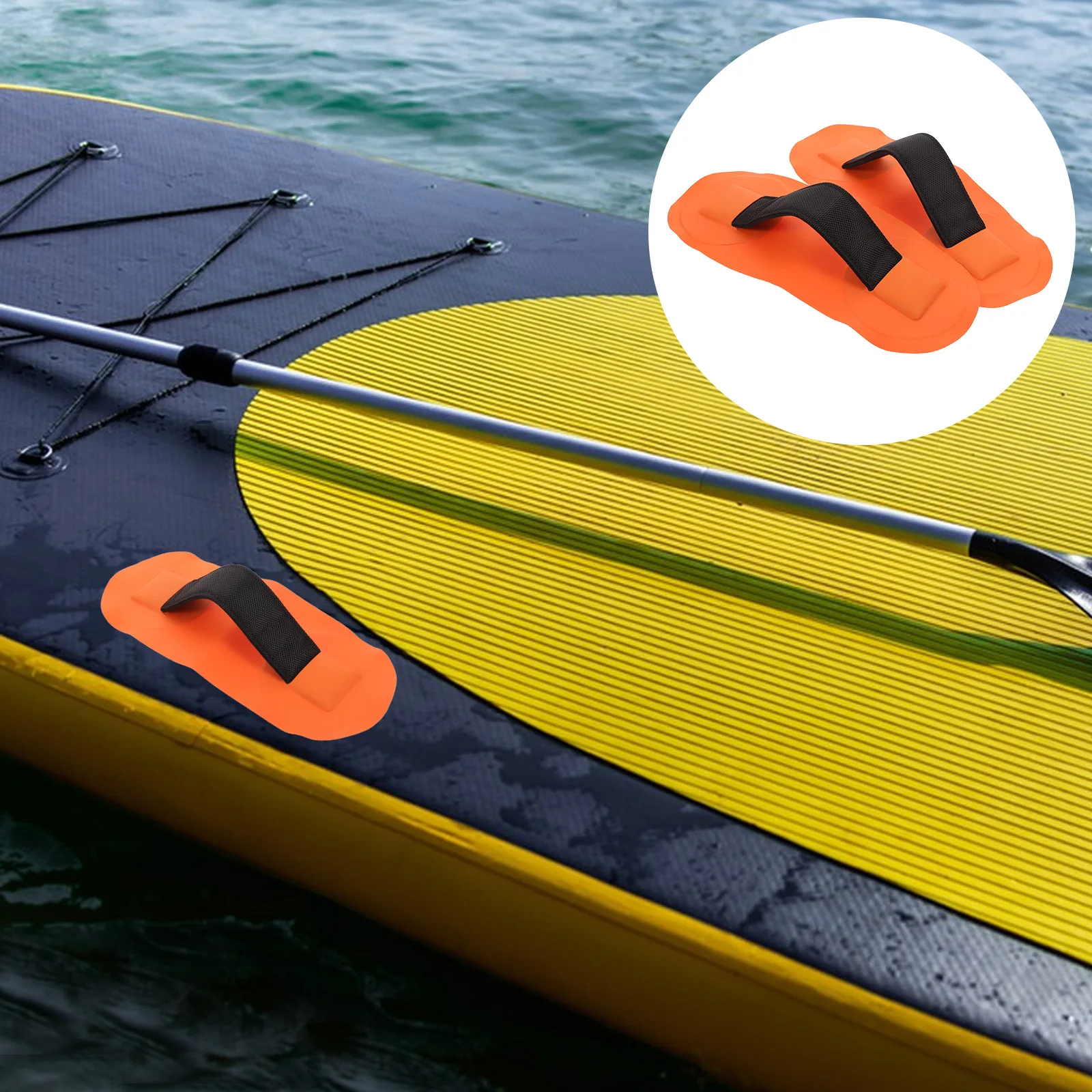 2 قطعة مقبض حمل كاياك: استبدال مقبض قارب قابل للنفخ عالمي مع درابزين بحري مريح للوحة التجديف