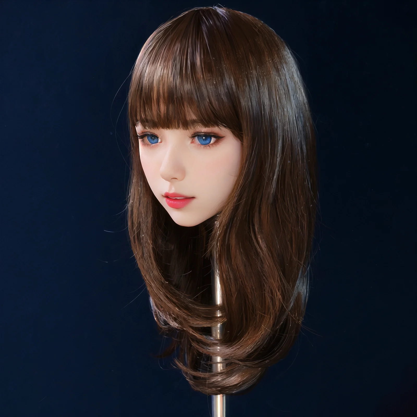 

Professional TPE Makeup Practice Headform with M16 Screw Interface, Suitable for Styling Training - Male And Female Adult Use, D