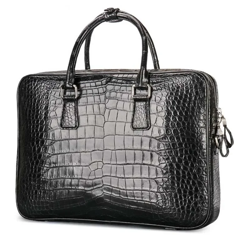 dongou crocodile  Men bags  men   Cross section  big  men briefcase  One shoulder  aslant  Laptop bag  business