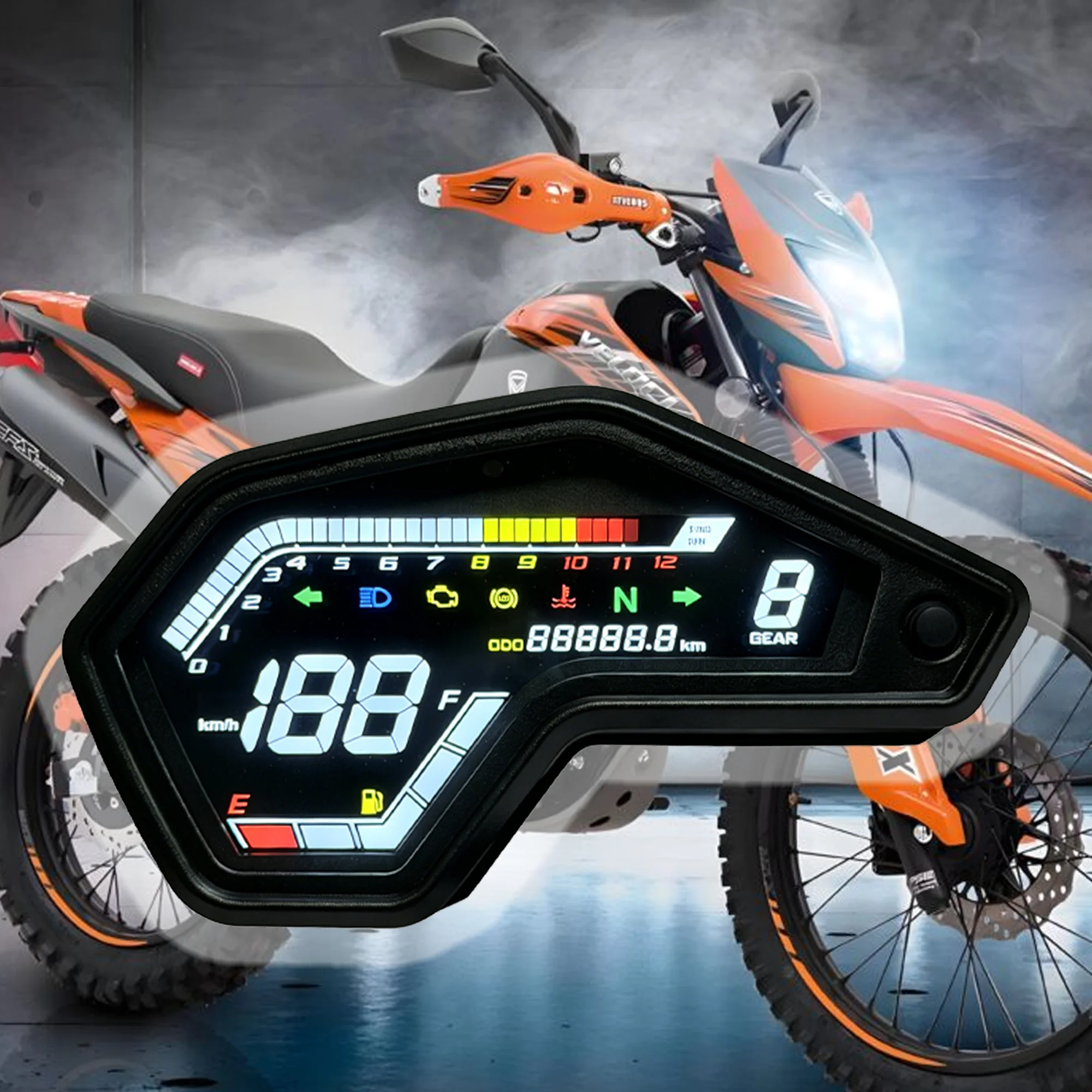 Nuevo Velocímetro con Pantalla LED para Motocicleta, Tacómetro Digital, Tablero de Instrumentos para Veloci Xeverus Evo Pro 330cc