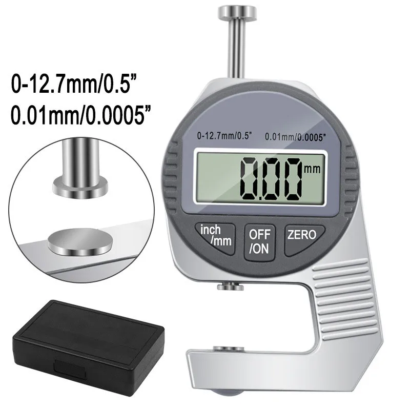 B50 0-20mm Dial Thickness Gauge Curved Tip 0-10mm For Hollow Pipe Or Circular Tube Caliper Gauge  thickness digital tester