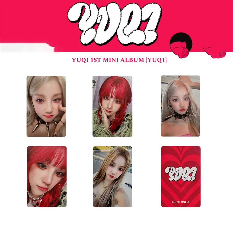 5pcs/set KPOP Song Yuqi Album 1st Mini Album YUQ1 Peripheral LOMO Card K4 Special Card WITHMUU Postcard Collection Photo Card