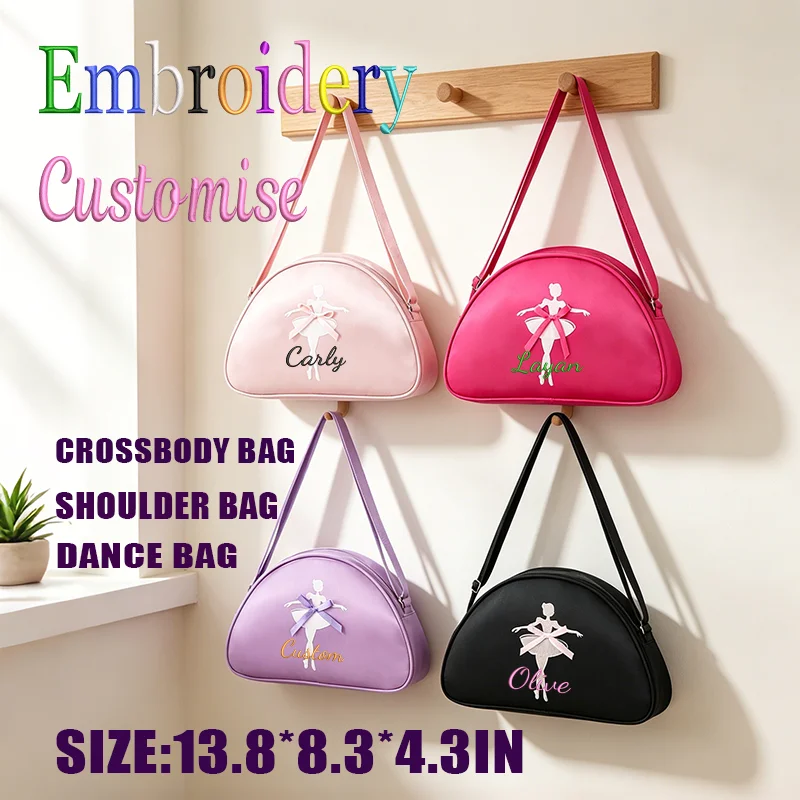 Embroidery Customization / Standard Version, Two Options, Solid Color Dance Shoulder Bag, Dance Practice Storage Crossbody Bag, Suitable for Latin Dance, Holiday Gifts, Great Gifts for Anniversaries