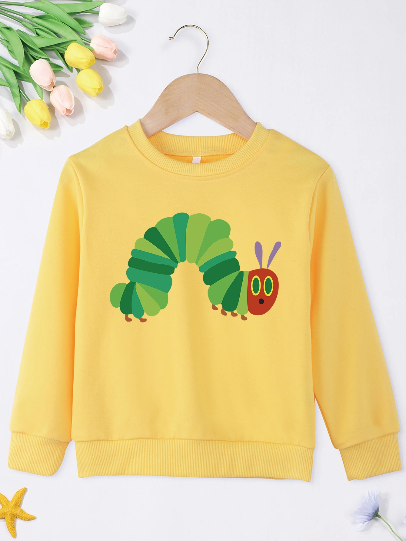 Funny Caterpillar Print Kid Sweatshirt Baby Boy Girl Sweater