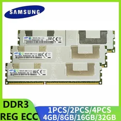 Samsung Server RAM DDR3 Memoria 4GB 8GB 16GB 32GB หน่วยความจํา REG ECC 1066 1333 1600 1866MHz PC3 RAM สนับสนุน x79 LGA 2011 เมนบอร์ด