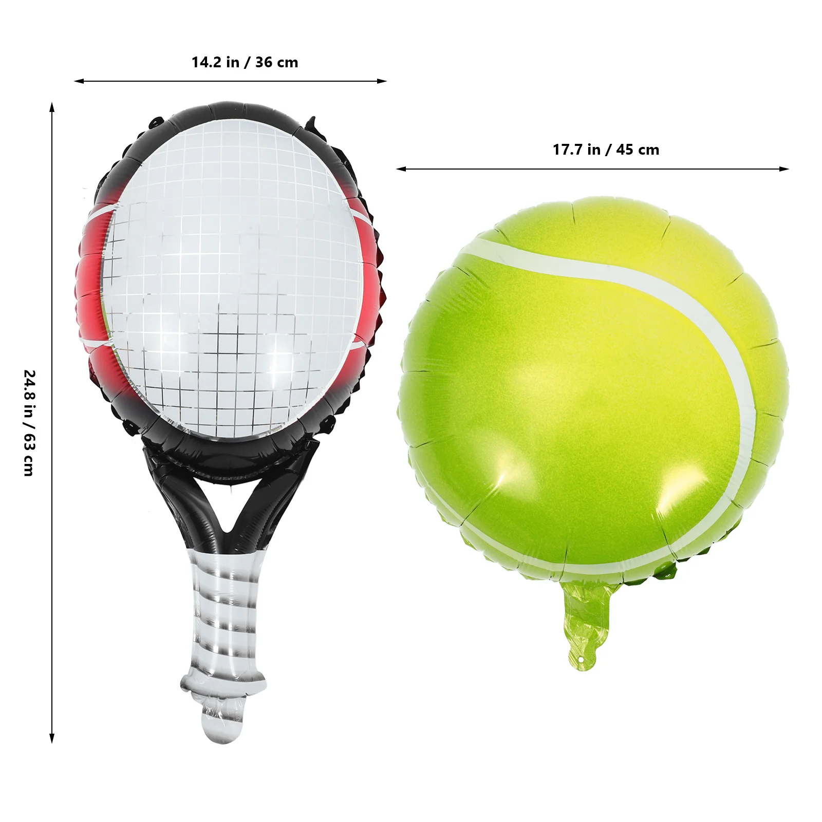 مجموعة واحدة من بالونات حفلات التنس القابلة للنفخ لتزيين مضرب كرة التنس لعيد ميلاد البكالوريوس والمناسبات الخارجية #5