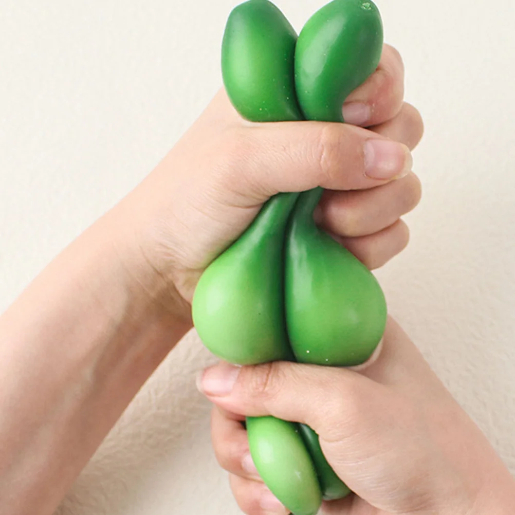 3 Pcs Cucumber Pinch Stretchy Toys Cartoon Vegetable Squeeze Party Tricky Sensory Household