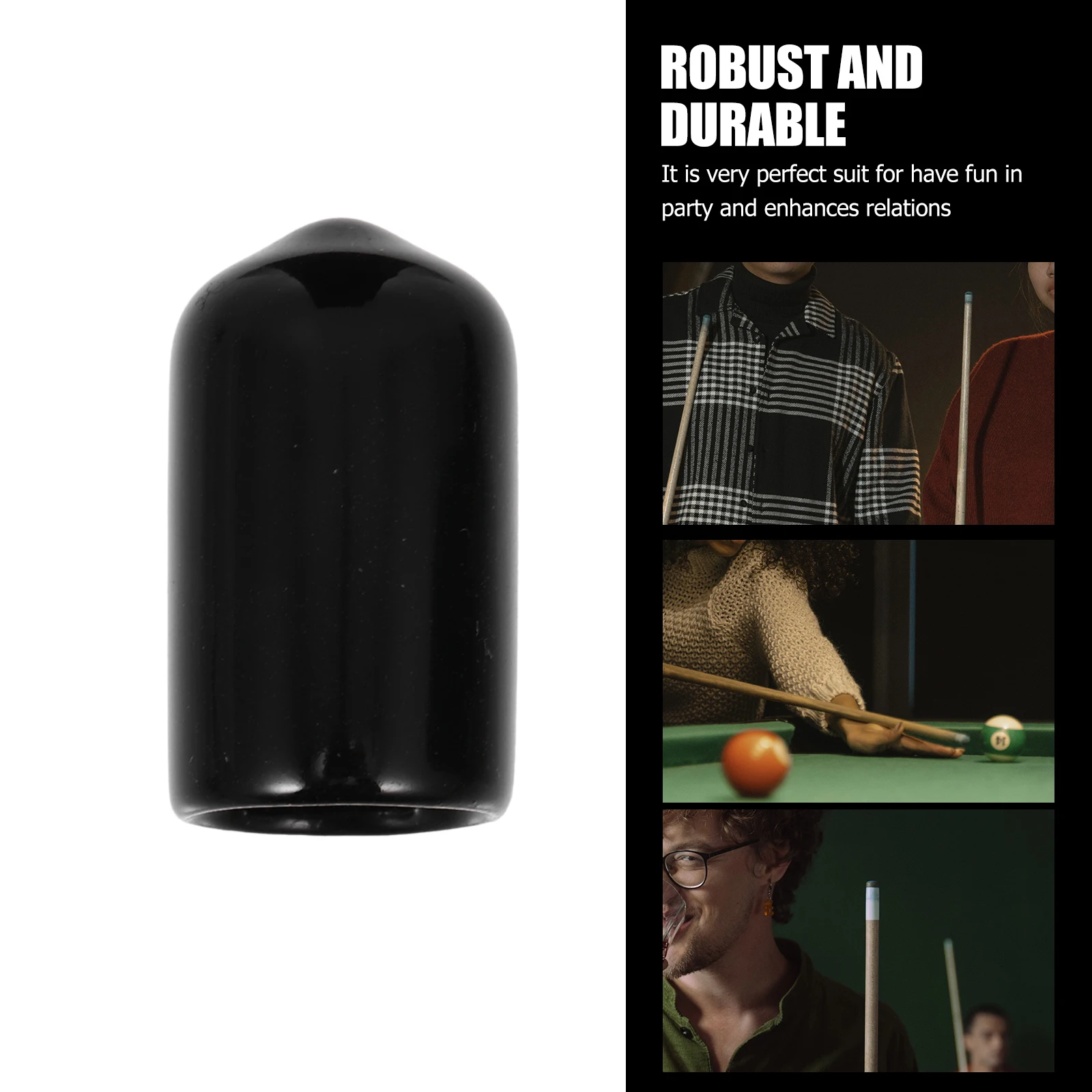 

10pcs Billiard Tips Protective Covers Pool Cue Head Protectors Rubber Tip Snooker Accessories Cue Stick Protection Professional