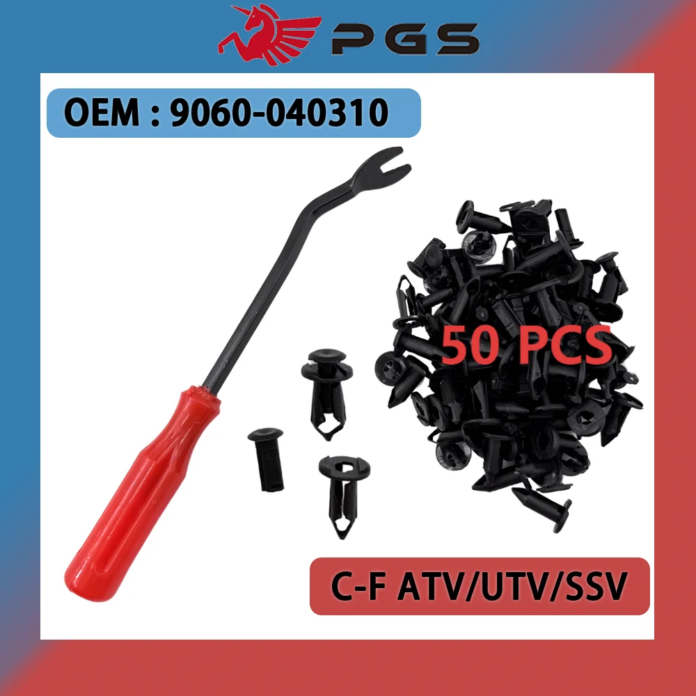 50PCS Cover Plastic Clamp Push Rivet For CFmoto 400 450 500 500S 520 550 600 625 Touring 800 820 850 950 1000 9060-040310