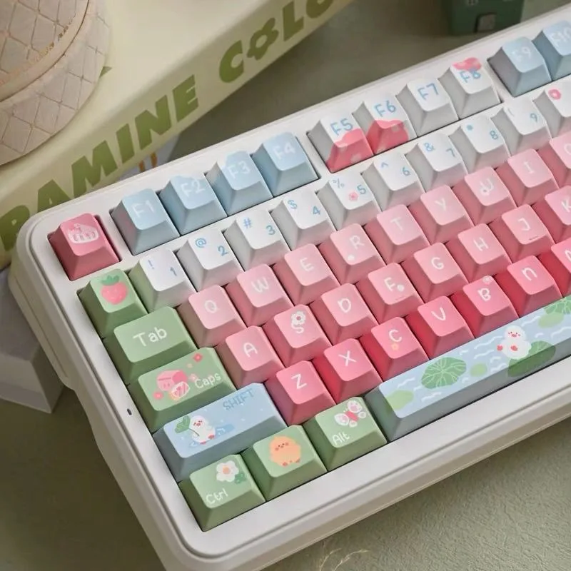 Original factory height, high aesthetic value, five sided thermal sublimation compatible mechanical keyboard for keycaps