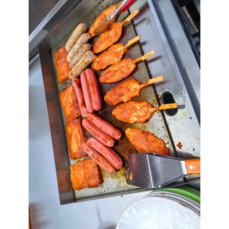 Commercial Teppanyaki Grill Pan - Electric Hot Plate Griddle for Hand Grab Cake, Steak & Street Food