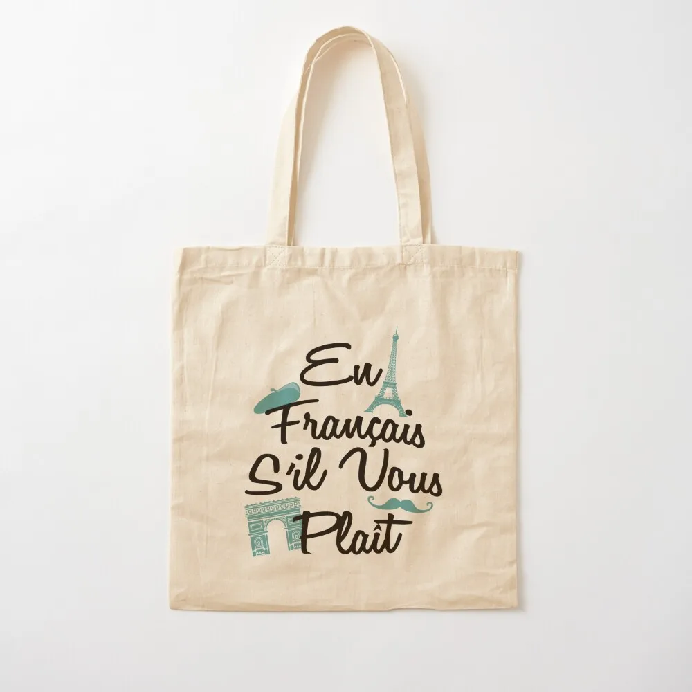 

En Francais S'il Vous Plait French Language Tote Bag Candy bags bags woman 2025 Canvas Tote Bag