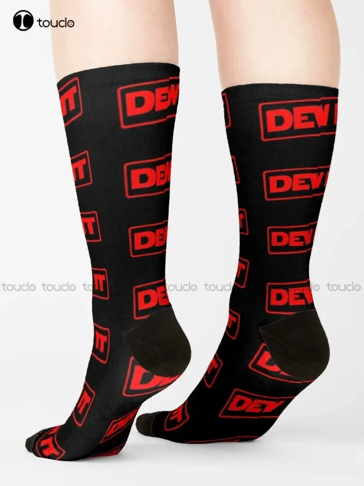 Dew It (Red) Socks Men Athletic Socks Christmas Gift Unisex Adult Teen Youth Socks Custom 360° Digital Print Women Men