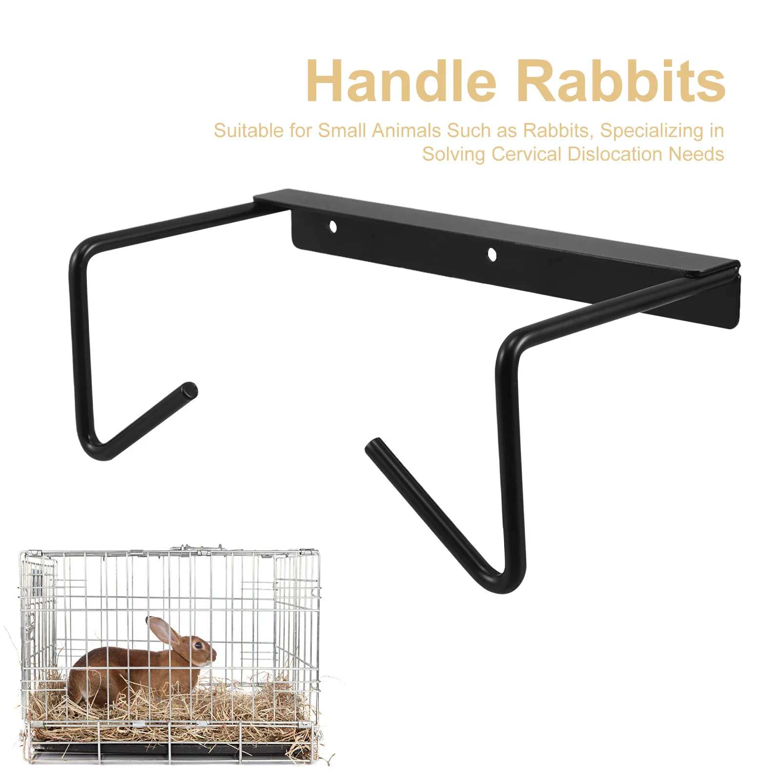 Rabbit Processing Tool Heavy Duty Metal Cervical Dislocation and Skinning Aid for Farm Butchering Portable